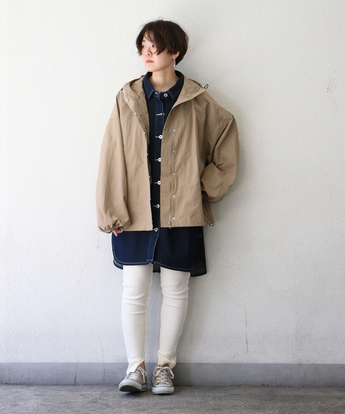 notch.（ノッチ）の「オーバーシルエットマウンテンパーカー（マウンテンパーカー・レディース・ベージュ/オリーブ/ネイビー/ライトベージュ・M）」の8枚目の写真