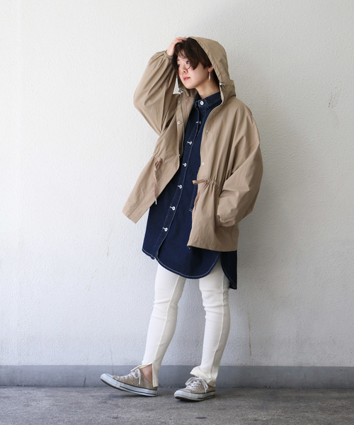 notch.（ノッチ）の「オーバーシルエットマウンテンパーカー（マウンテンパーカー・レディース・ベージュ/オリーブ/ネイビー/ライトベージュ・M）」の5枚目の写真