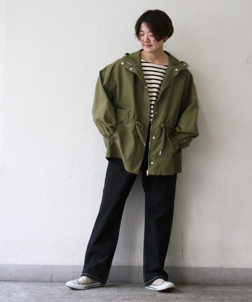 notch.（ノッチ）の「オーバーシルエットマウンテンパーカー（マウンテンパーカー・レディース・ベージュ/オリーブ/ネイビー/ライトベージュ・M）」の12枚目の写真