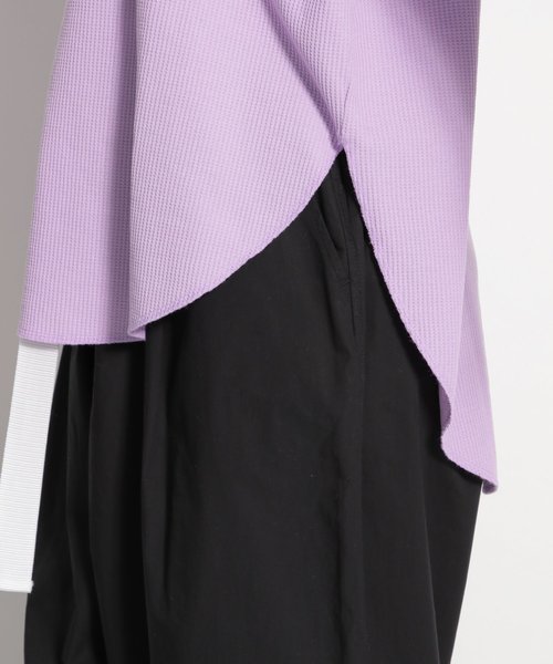 niko and...（ニコアンド）の「バックヘンリーワッフルプルオーバー（Tシャツ/カットソー・レディース・ホワイト/ベージュ/ライトグリーン/ネイビー/ラベンダー/キャメル・MEDIUM/LARGE）」の20枚目の写真