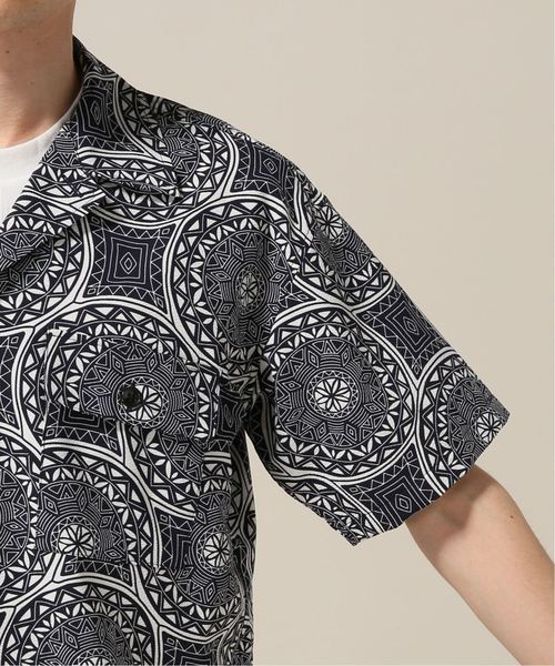JOINT WORKS(ジョイントワークス)の「サッカーバティックミリタリーシャツ(シャツ/ブラウス・メンズ・ネイビー/ブルー系その他/オレンジ・LARGE/MEDIUM)」の9枚目の写真