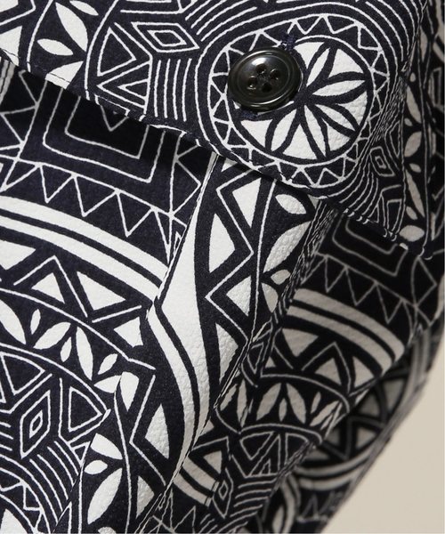 JOINT WORKS(ジョイントワークス)の「サッカーバティックミリタリーシャツ(シャツ/ブラウス・メンズ・ネイビー/ブルー系その他/オレンジ・LARGE/MEDIUM)」の18枚目の写真