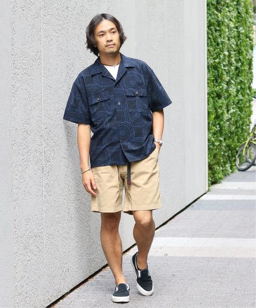 JOINT WORKS(ジョイントワークス)の「サッカーバティックミリタリーシャツ(シャツ/ブラウス・メンズ・ネイビー/ブルー系その他/オレンジ・LARGE/MEDIUM)」の20枚目の写真