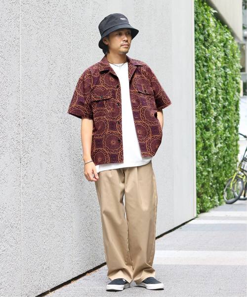 JOINT WORKS(ジョイントワークス)の「サッカーバティックミリタリーシャツ(シャツ/ブラウス・メンズ・ネイビー/ブルー系その他/オレンジ・LARGE/MEDIUM)」の19枚目の写真