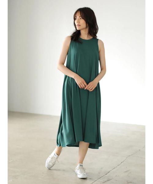 AMERICAN HOLIC（アメリカンホリック）の「バックタックドレープノースリーブマキシワンピース＊（ワンピース・レディース・ネイビー/ブラウン/グレー系その他2/グリーン/ベージュ系その他・M/L）」の9枚目の写真