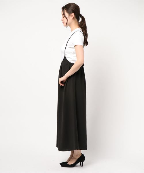 JOINT WORKS（ジョイントワークス）の「ギャザーキャミソールサロペット（サロペット/オーバーオール・レディース・ブラック・FREE）」の3枚目の写真