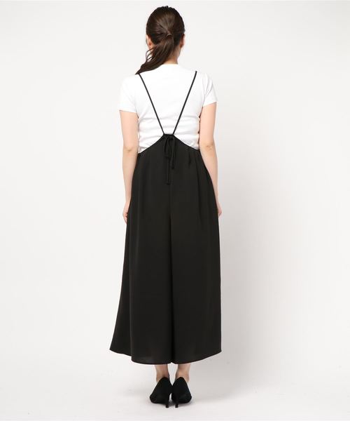 JOINT WORKS（ジョイントワークス）の「ギャザーキャミソールサロペット（サロペット/オーバーオール・レディース・ブラック・FREE）」の4枚目の写真
