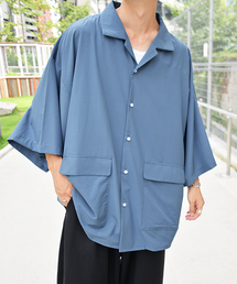 kutir | ダブルポケット7分袖ルーズシャツ(シャツ/ブラウス)