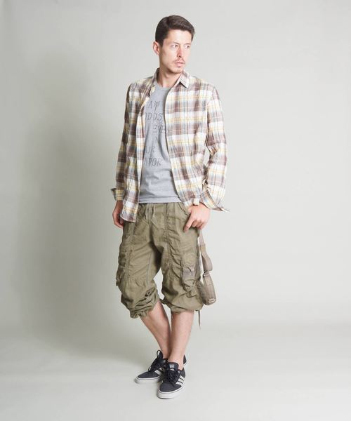 goa(ゴア)の「C/Lチェックシャツ(シャツ/ブラウス・メンズ・ブラウン/ブルー/ネイビー・FREE)」の2枚目の写真