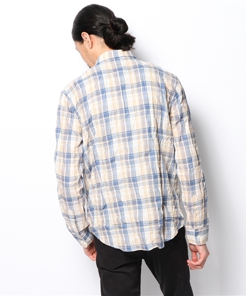 goa(ゴア)の「C/Lチェックシャツ(シャツ/ブラウス・メンズ・ブラウン/ブルー/ネイビー・FREE)」の7枚目の写真