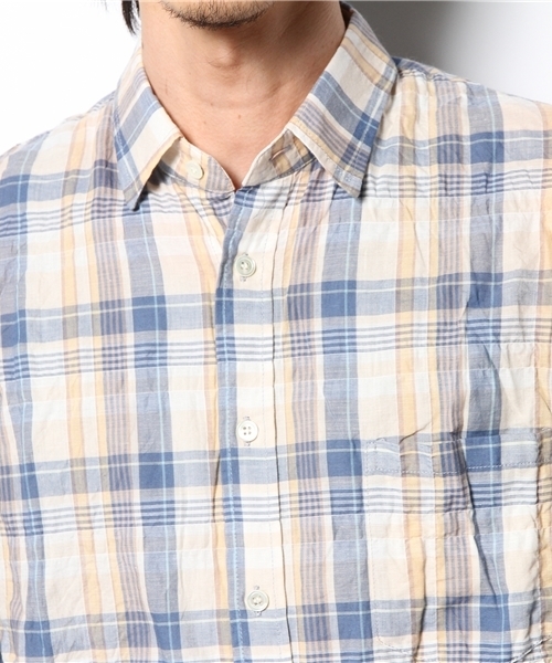 goa(ゴア)の「C/Lチェックシャツ(シャツ/ブラウス・メンズ・ブラウン/ブルー/ネイビー・FREE)」の8枚目の写真