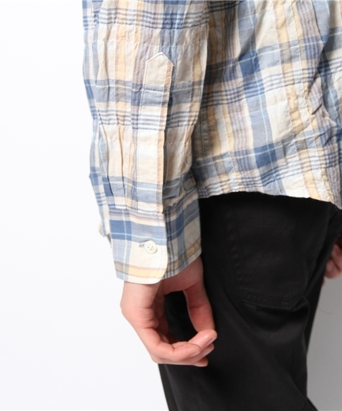 goa(ゴア)の「C/Lチェックシャツ(シャツ/ブラウス・メンズ・ブラウン/ブルー/ネイビー・FREE)」の9枚目の写真