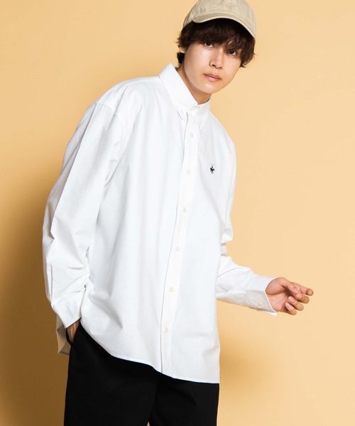 BEVERLY HILLS POLO CLUB（ビバリーヒルズポロクラブ）の「∴WEGO/BEVERLY HILLS POLO CLUB別注ビッグシルエットオックスフォードシャツ（シャツ/ブラウス・メンズ・ホワイト/ベージュ/ネイビー・MEDIUM/LARGE）」の18枚目の写真