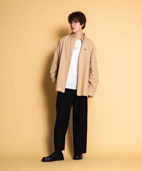 BEVERLY HILLS POLO CLUB（ビバリーヒルズポロクラブ）の「∴WEGO/BEVERLY HILLS POLO CLUB別注ビッグシルエットオックスフォードシャツ（シャツ/ブラウス・メンズ・ホワイト/ベージュ/ネイビー・MEDIUM/LARGE）」の22枚目の写真