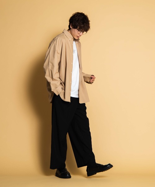 BEVERLY HILLS POLO CLUB（ビバリーヒルズポロクラブ）の「∴WEGO/BEVERLY HILLS POLO CLUB別注ビッグシルエットオックスフォードシャツ（シャツ/ブラウス・メンズ・ホワイト/ベージュ/ネイビー・MEDIUM/LARGE）」の12枚目の写真