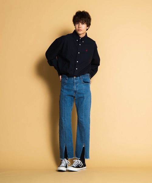 BEVERLY HILLS POLO CLUB（ビバリーヒルズポロクラブ）の「∴WEGO/BEVERLY HILLS POLO CLUB別注ビッグシルエットオックスフォードシャツ（シャツ/ブラウス・メンズ・ホワイト/ベージュ/ネイビー・MEDIUM/LARGE）」の15枚目の写真