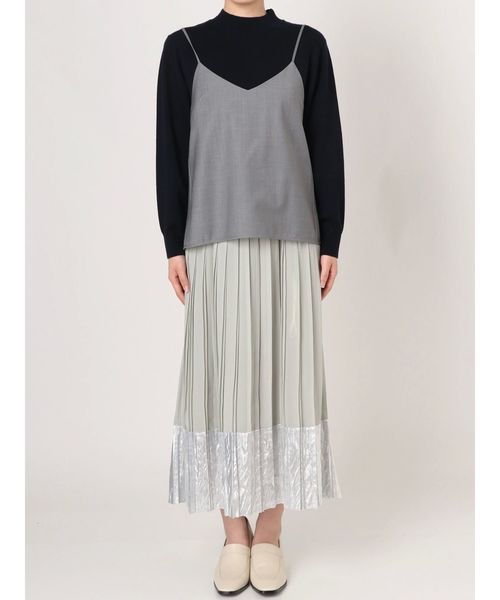 セール ワンピース ワンピース キャミセツトプリーツニットワンピース ワンピース Elendeek エレンディーク のファッション