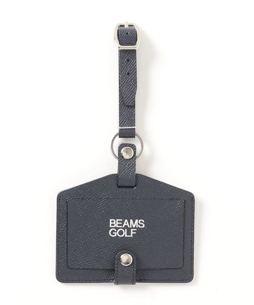 BEAMS GOLF(ビームスゴルフ)の「BEAMS GOLF / レザー ネームホルダー(ゴルフグッズ)」|ネイビー