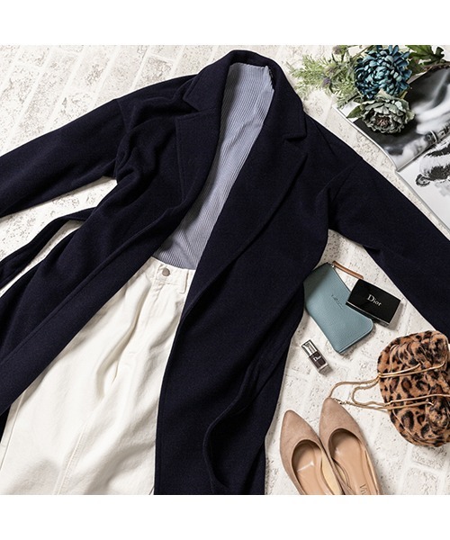 fifth（フィフス）の「PICCHI オーバーガウンコート（チェスターコート・レディース・ネイビー・MEDIUM）」の12枚目の写真