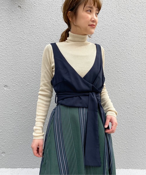 PICCIN（ピッチン）の「キャミソール型リボン付きビスチェ（その他トップス・レディース・ネイビー/イエロー/グリーン・FREE）」の10枚目の写真