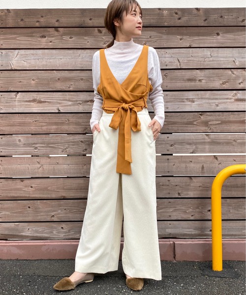 PICCIN（ピッチン）の「キャミソール型リボン付きビスチェ（その他トップス・レディース・ネイビー/イエロー/グリーン・FREE）」の7枚目の写真