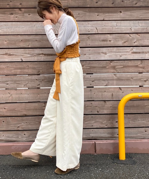 PICCIN（ピッチン）の「キャミソール型リボン付きビスチェ（その他トップス・レディース・ネイビー/イエロー/グリーン・FREE）」の9枚目の写真