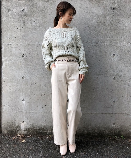 セール】ハイウエストデニムパンツ（デニムパンツ）｜one after