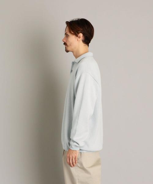 Steven Alan(スティーブンアラン)の「<Steven Alan> CTN SLIP LONG SLEEVE POLOSHIRT-LOOSE/ポロシャツ(ポロシャツ・メンズ・ライトグレー・SMALL/X-LARGE/MEDIUM/LARGE)」の4枚目の写真