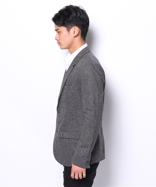 WEGO（ウィゴー）の「WEGO/ツイードテーラードジャケット（テーラードジャケット・メンズ・ダークグレー/ブラウン・MEDIUM/LARGE）」の3枚目の写真