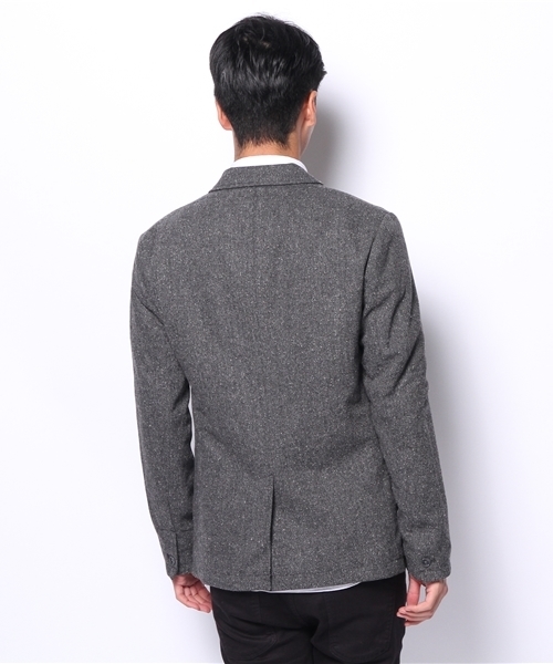 WEGO（ウィゴー）の「WEGO/ツイードテーラードジャケット（テーラードジャケット・メンズ・ダークグレー/ブラウン・MEDIUM/LARGE）」の4枚目の写真