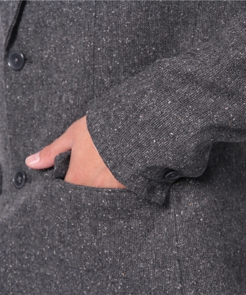WEGO（ウィゴー）の「WEGO/ツイードテーラードジャケット（テーラードジャケット・メンズ・ダークグレー/ブラウン・MEDIUM/LARGE）」の10枚目の写真