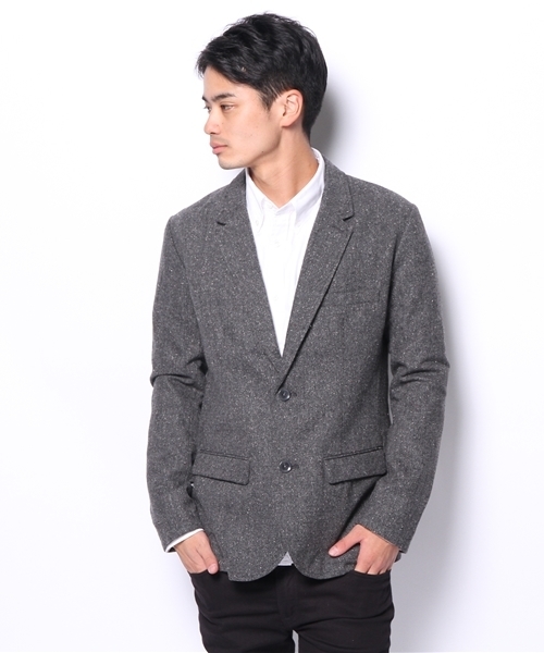 WEGO（ウィゴー）の「WEGO/ツイードテーラードジャケット（テーラードジャケット・メンズ・ダークグレー/ブラウン・MEDIUM/LARGE）」の5枚目の写真