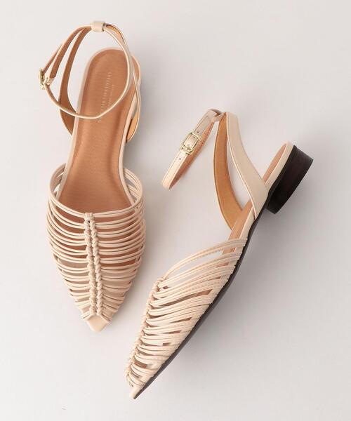 green label relaxing（グリーンレーベルリラクシング）の「★FFC ポインテッド ライン サンダル(2.5cmヒール)（サンダル・レディース・ダークブラウン/ベージュ/ゴールド・L/S/M）」の6枚目の写真
