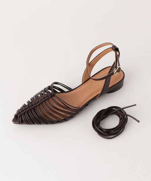 green label relaxing（グリーンレーベルリラクシング）の「★FFC ポインテッド ライン サンダル(2.5cmヒール)（サンダル・レディース・ダークブラウン/ベージュ/ゴールド・L/S/M）」の12枚目の写真
