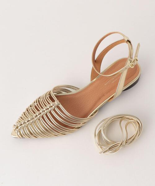 green label relaxing（グリーンレーベルリラクシング）の「★FFC ポインテッド ライン サンダル(2.5cmヒール)（サンダル・レディース・ダークブラウン/ベージュ/ゴールド・L/S/M）」の13枚目の写真