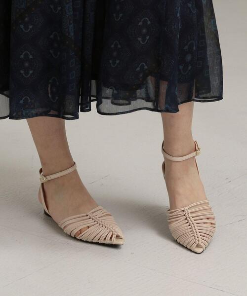 green label relaxing（グリーンレーベルリラクシング）の「★FFC ポインテッド ライン サンダル(2.5cmヒール)（サンダル・レディース・ダークブラウン/ベージュ/ゴールド・L/S/M）」の14枚目の写真