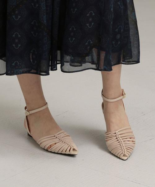 green label relaxing（グリーンレーベルリラクシング）の「★FFC ポインテッド ライン サンダル(2.5cmヒール)（サンダル・レディース・ダークブラウン/ベージュ/ゴールド・L/S/M）」の16枚目の写真