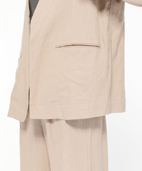 LAKOLE（ラコレ）の「ノーカラーオーバーサイズジャケット / LAKOLE（ノーカラージャケット・レディース・ベージュ/ブラウン/キャメル・SMALL/MEDIUM）」の19枚目の写真