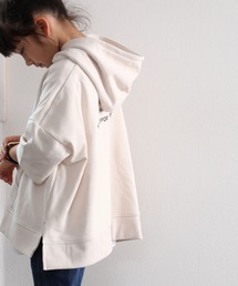 classicalelf | キッズサイドスリット バックロゴ入り無地ワイドプルオーバーパーカー(半袖)(パーカー)