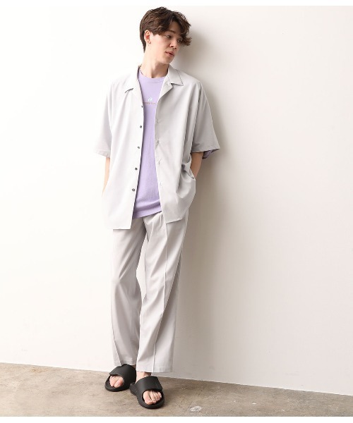 JUNRED（ジュンレッド）の「【セットアップ可能】エアリーストレッチドルマンシャツ（シャツ/ブラウス・メンズ・ホワイト/ブラウン/ブルー・S/M/L）」の10枚目の写真