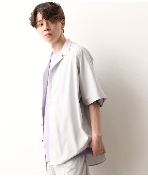 JUNRED（ジュンレッド）の「【セットアップ可能】エアリーストレッチドルマンシャツ（シャツ/ブラウス・メンズ・ホワイト/ブラウン/ブルー・S/M/L）」の15枚目の写真