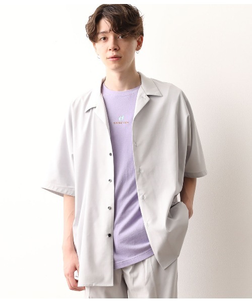 JUNRED（ジュンレッド）の「【セットアップ可能】エアリーストレッチドルマンシャツ（シャツ/ブラウス・メンズ・ホワイト/ブラウン/ブルー・S/M/L）」の8枚目の写真