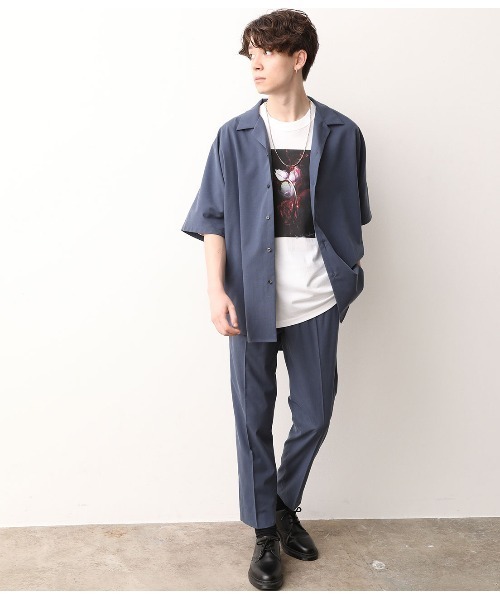 JUNRED（ジュンレッド）の「【セットアップ可能】エアリーストレッチドルマンシャツ（シャツ/ブラウス・メンズ・ホワイト/ブラウン/ブルー・S/M/L）」の20枚目の写真