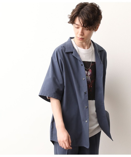 JUNRED（ジュンレッド）の「【セットアップ可能】エアリーストレッチドルマンシャツ（シャツ/ブラウス・メンズ・ホワイト/ブラウン/ブルー・S/M/L）」の13枚目の写真