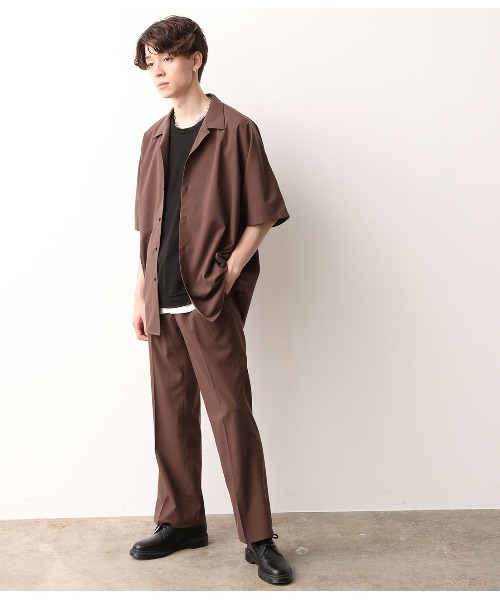 JUNRED（ジュンレッド）の「【セットアップ可能】エアリーストレッチドルマンシャツ（シャツ/ブラウス・メンズ・ホワイト/ブラウン/ブルー・S/M/L）」の11枚目の写真