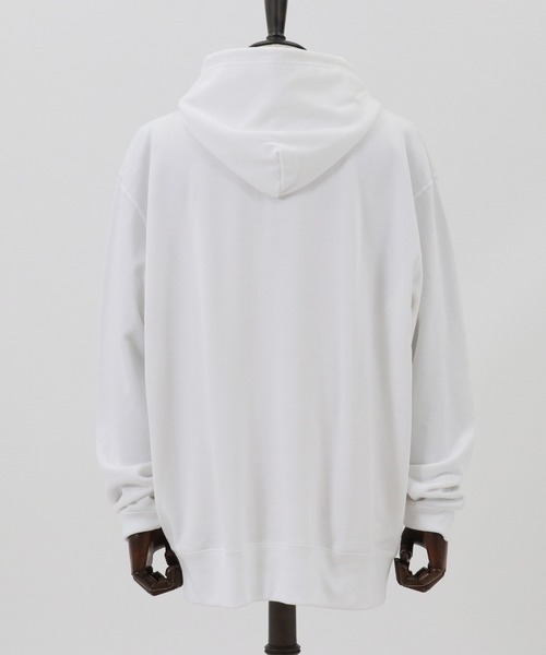 Jih Nunc(ジーヌンク)の「mpa2398-プリントプルパーカー -Logo×Denim-(パーカー・メンズ・グレー/ホワイト・M/L)」の5枚目の写真