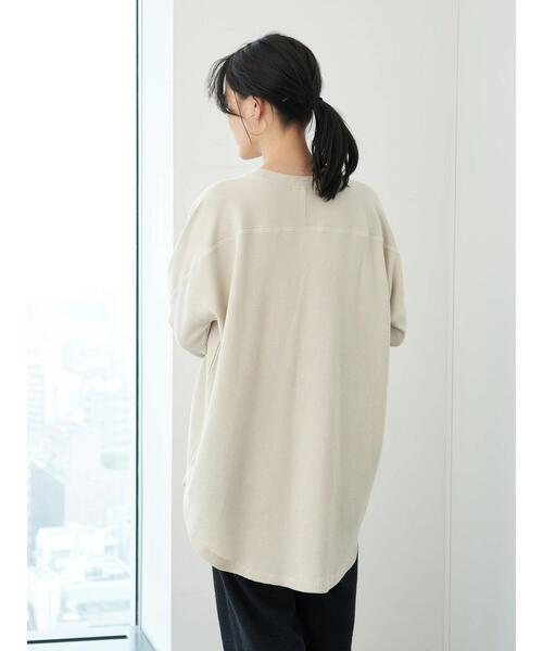 AMERICAN HOLIC（アメリカンホリック）の「切り替えワッフルリブカットチュニック　＊（Tシャツ/カットソー・レディース・ライトグレー/ブラック/モカ・FREE）」の11枚目の写真