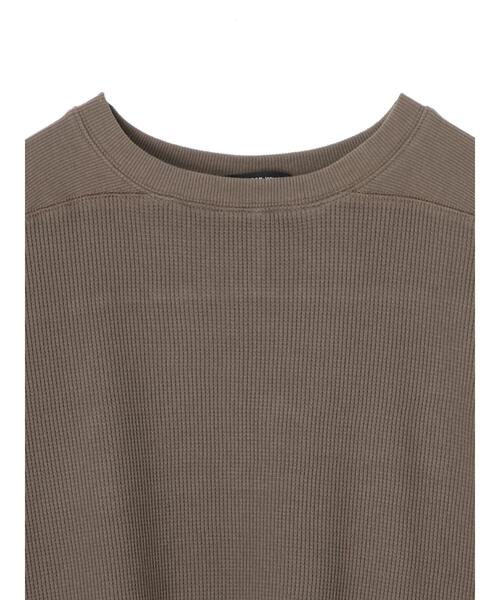 AMERICAN HOLIC（アメリカンホリック）の「切り替えワッフルリブカットチュニック　＊（Tシャツ/カットソー・レディース・ライトグレー/ブラック/モカ・FREE）」の22枚目の写真