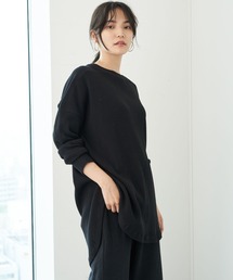 切り替えワッフルリブカットチュニック *