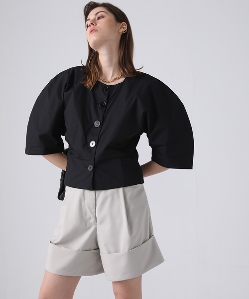 chuclla(チュクラ)の「【chuclla】【2021/SS】Double hem short pants sb-4 chw1410(その他パンツ・レディース・グレイッシュベージュ・S/M)」の3枚目の写真